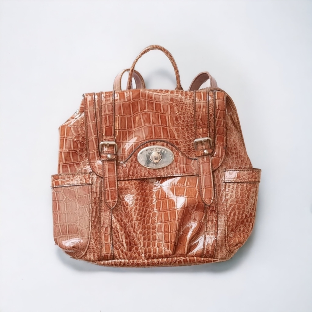 NWT Rosetti Faux Alligator Backpack Purse